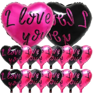 18-Inch Valentine Day Party Proposal Confession Heart-Shaped Aluminum Film Balloon Decoration