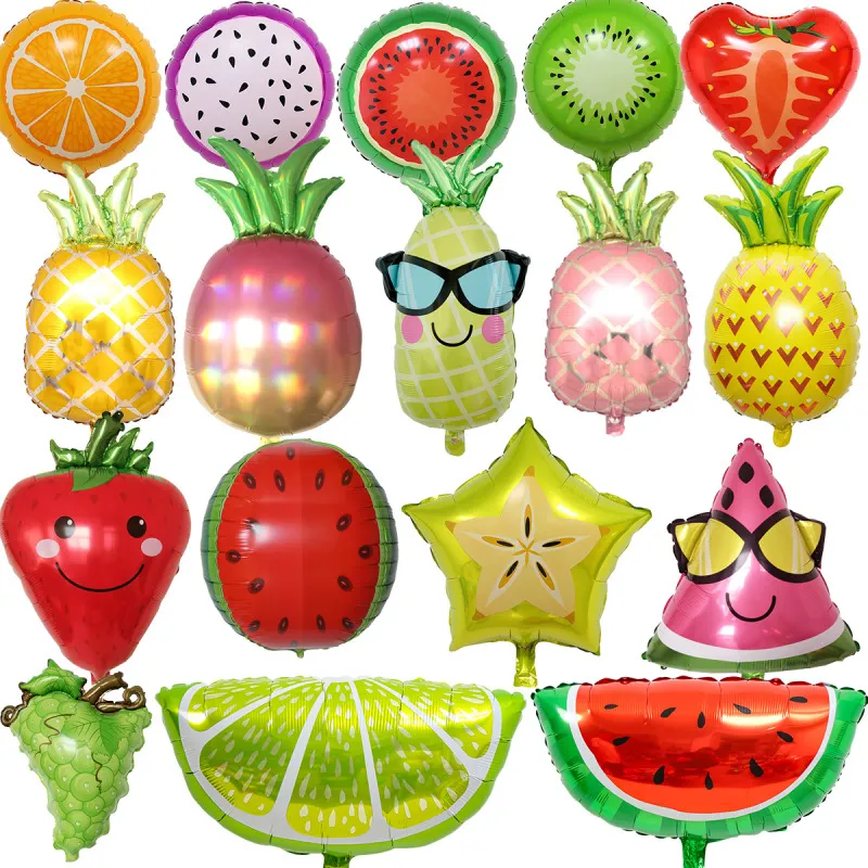 18 Inch Summer Party Cartoon Fruit Shape Aluminum Film Balloon Decoration