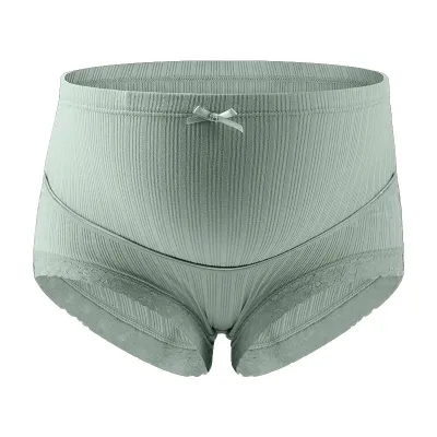 Pregnant Women Fashion High Waist Lace Breathable Underwear