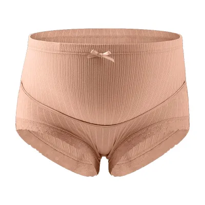 Pregnant Women Fashion High Waist Lace Breathable Underwear