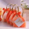 Frosted Bag Orange Heart Orange Meaning Raffia Grasses Thank You Card