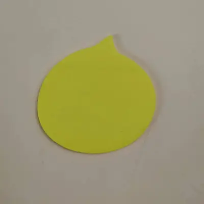 Simple Solid Color Cute Alien Small Pointed Shape Message Notepad 30 Pages