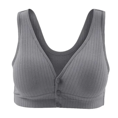 Pregnant Women Fashion Front Opening Buckle Non-Steel Ring Gathering Anti-Sagging Nursing Bra