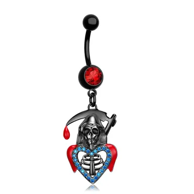 Women Fashion Creative Moon Bat Belly Button Body Piercing Jewelry