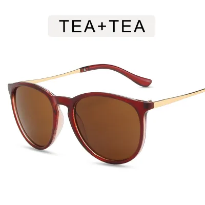 Women's Metal PC Oval Sunglasses