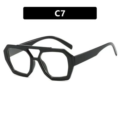 Women Retro Irregular Polygon PC Frame AC Lens Sunglasses