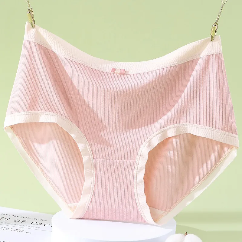 Women Plus Size Modal Underwear High Waist Briefs Anti-Pinch Crotch