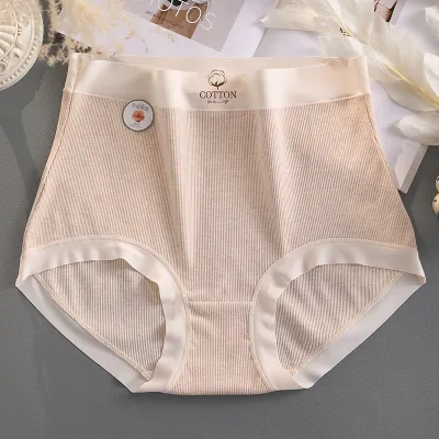 Women Plus Size Cotton High Waisted Underwear Briefs