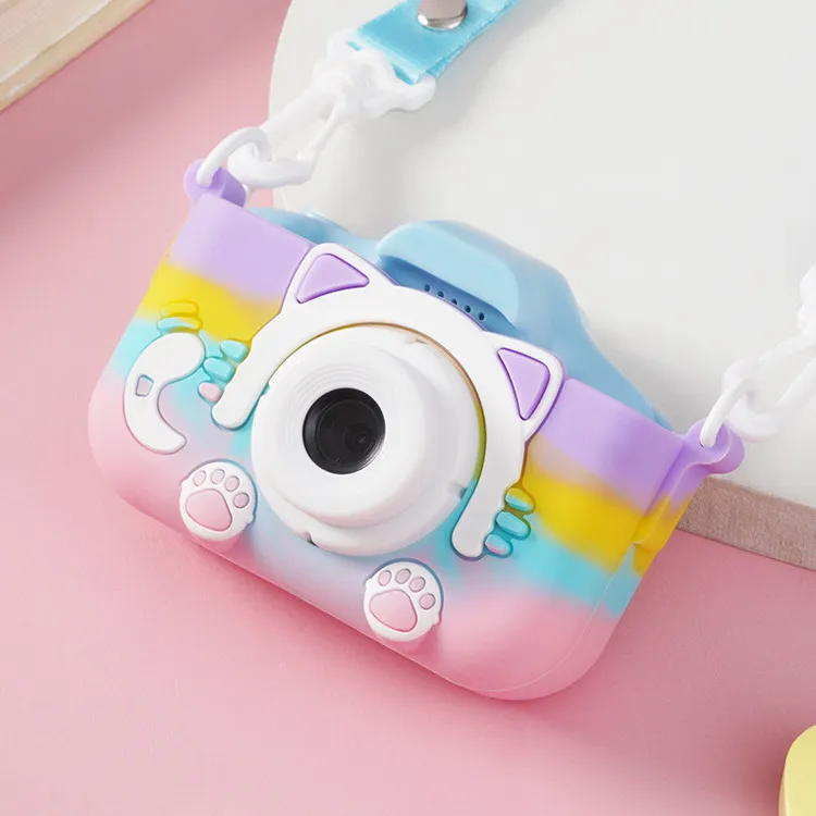X2 Children Mini Digital Camera 2.0 Inch LCD PC Shell Silicone Sleeve Kids Toys