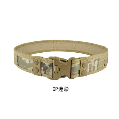 Men Canvas Camouflage Tactical Outer Belt Coarse Width 130Cm Buckle