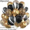 12 Inch Black 10 Agate Black 10 Metallic Gold 5 Gold Sequins 5 Ribbons