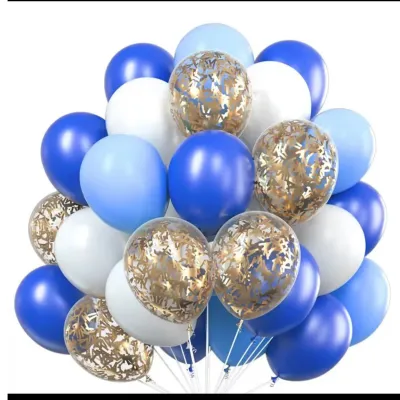 12 Inch Gold Long Sequins Confetti Balloon Set