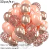 12 Inch Rose Gold 20 Rose Gold Sequins 10 Ribbons