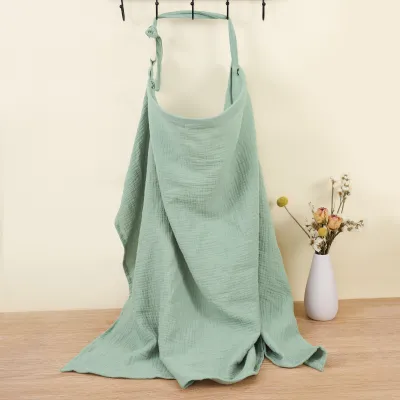 Double-Layer Pure Cotton Baby Blanket Stroller Cover Breastfeeding Towel for Girls