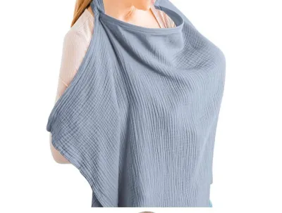 Double-Layer Pure Cotton Baby Blanket Stroller Cover Breastfeeding Towel for Girls