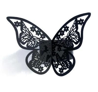 Simple Creative Wedding Hotel Hollow Butterfly Napkin Buckle 50-Pack