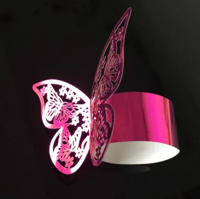 Simple Creative Wedding Hotel Hollow Butterfly Napkin Buckle 50-Pack