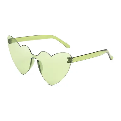 Women Jelly Heart Shaped Sunglasses Fashion PC Lens
