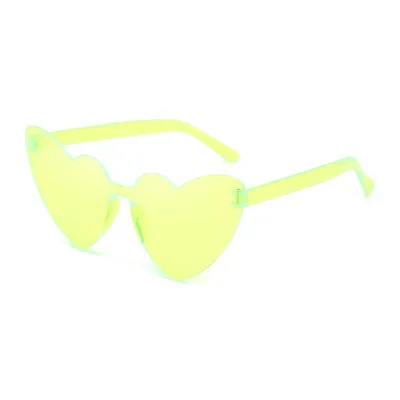 Women Jelly Heart Shaped Sunglasses Fashion PC Lens
