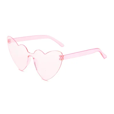Women Jelly Heart Shaped Sunglasses Fashion PC Lens