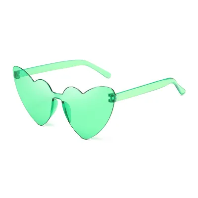 Women Jelly Heart Shaped Sunglasses Fashion PC Lens