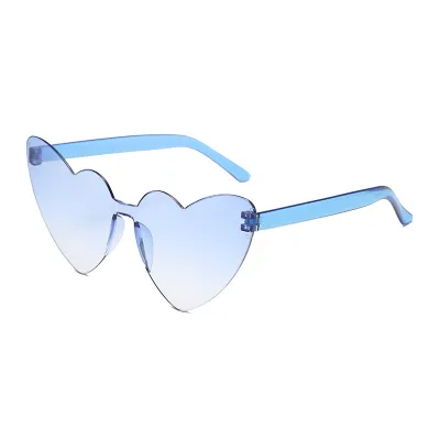 Women Jelly Heart Shaped Sunglasses Fashion PC Lens
