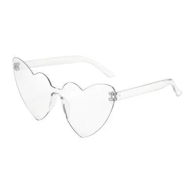 Women Jelly Heart Shaped Sunglasses Fashion PC Lens