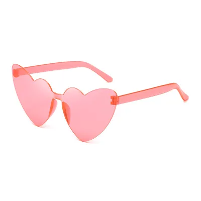 Women Jelly Heart Shaped Sunglasses Fashion PC Lens