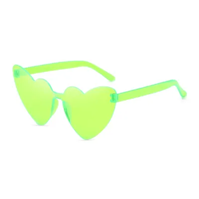 Women Jelly Heart Shaped Sunglasses Fashion PC Lens