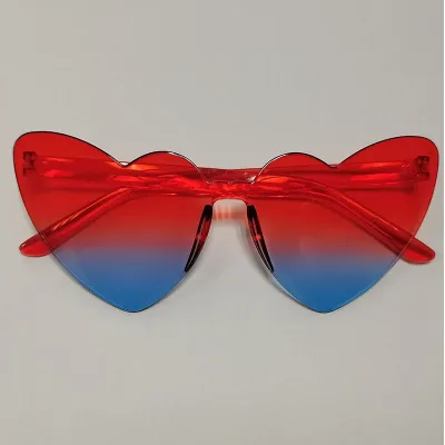 Women Jelly Heart Shaped Sunglasses Fashion PC Lens