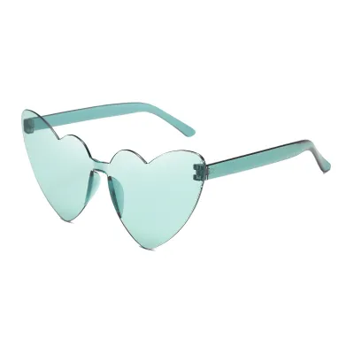 Women Jelly Heart Shaped Sunglasses Fashion PC Lens