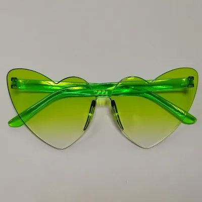 Women Jelly Heart Shaped Sunglasses Fashion PC Lens