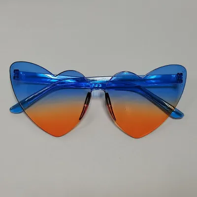 Women Jelly Heart Shaped Sunglasses Fashion PC Lens