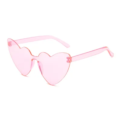 Women Jelly Heart Shaped Sunglasses Fashion PC Lens