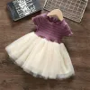 Purple Stripe Patchwork Dress