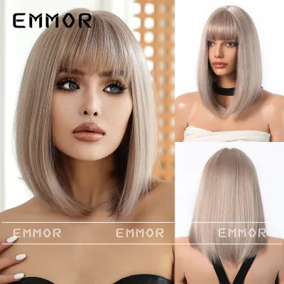 Fashion Short Straight Bobo Wig with Qi Bangs Full Head Shape
