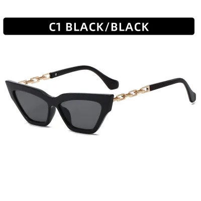 Distinctive Chain Leg Cat Eye Sunglasses