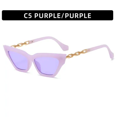 Distinctive Chain Leg Cat Eye Sunglasses