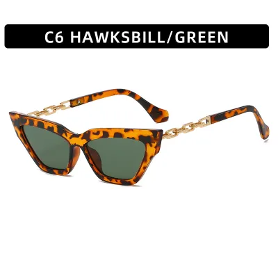 Distinctive Chain Leg Cat Eye Sunglasses