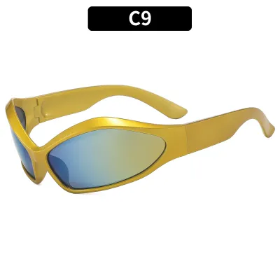 Personalized Vintage Wide Leg Special-Shaped Sunglasses