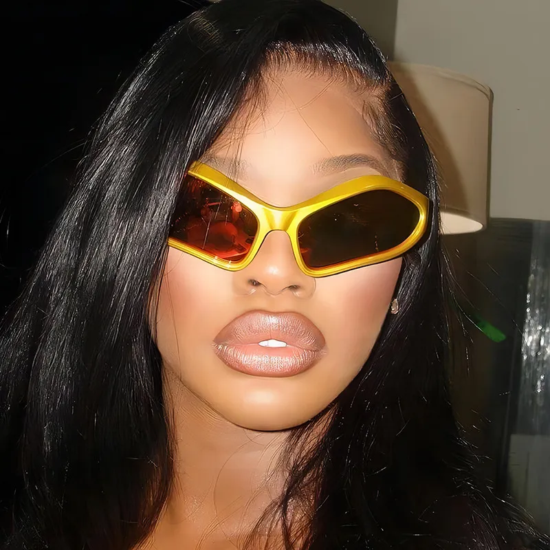 Personalized Vintage Wide Leg Special-Shaped Sunglasses