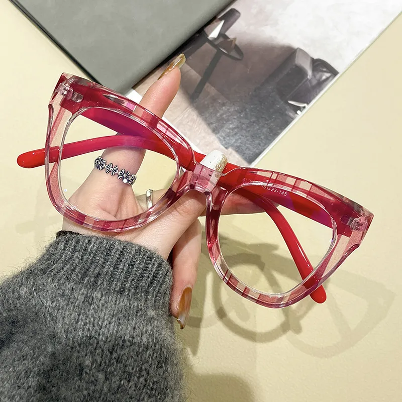 Fashion Transparent Frame Anti-Blue Light Retro Cat Eye Glasses Frame