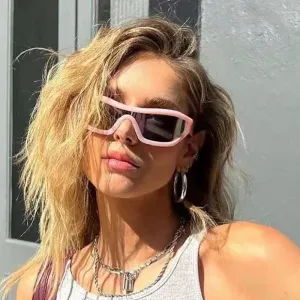 Fashion Women Y2k Large Frame Riding Sunglasses Sweet College Style