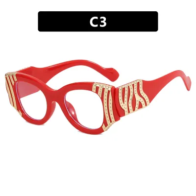 Distinctive Metal Decorative Anti-Blue Light Women Glasses Frame