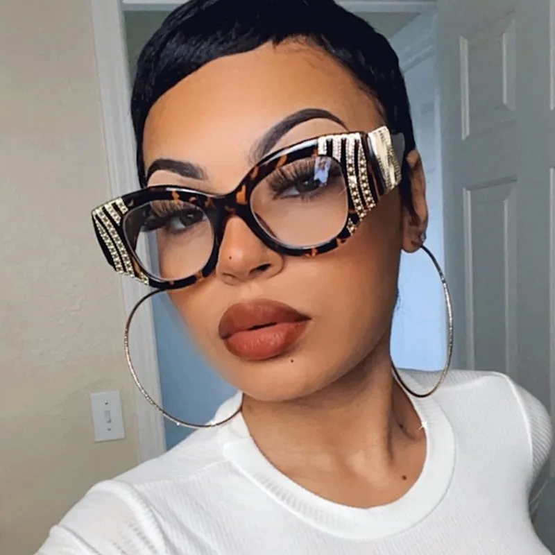 Distinctive Metal Decorative Anti-Blue Light Women Glasses Frame