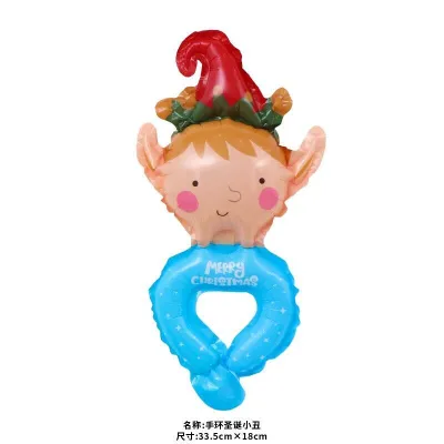 Christmas Party Venue Layout Santa Claus Snowman Wrist Balloon Decoration