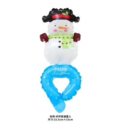 Christmas Party Venue Layout Santa Claus Snowman Wrist Balloon Decoration