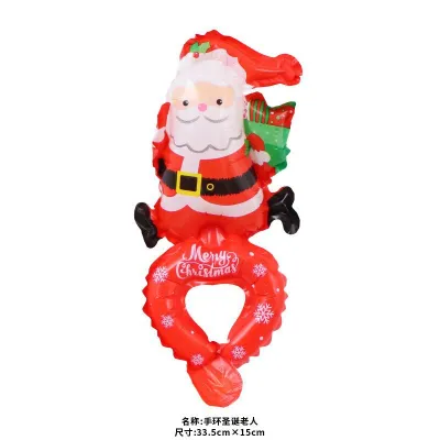 Christmas Party Venue Layout Santa Claus Snowman Wrist Balloon Decoration