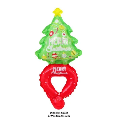 Christmas Party Venue Layout Santa Claus Snowman Wrist Balloon Decoration