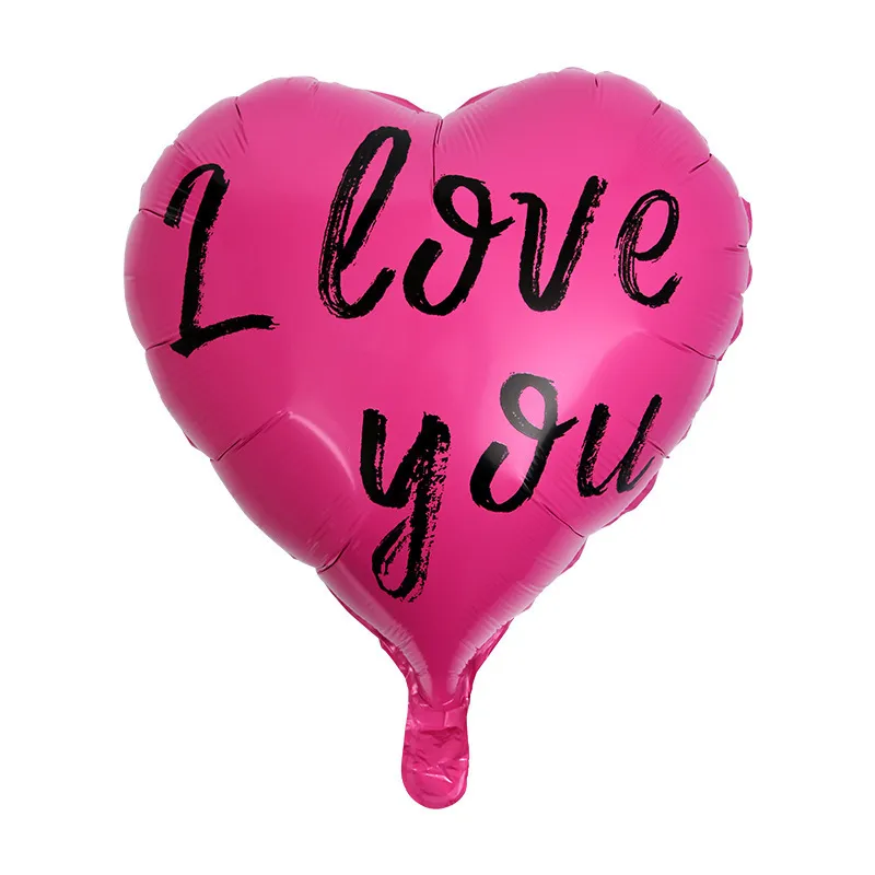 18 Inch Rose Black Heart-Shaped Aluminum Balloon Valentine Day Confession Proposal Venue Layout